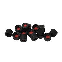 8 mm Screw Cap, 8-425 Thread, White Silicone / Red PTFE